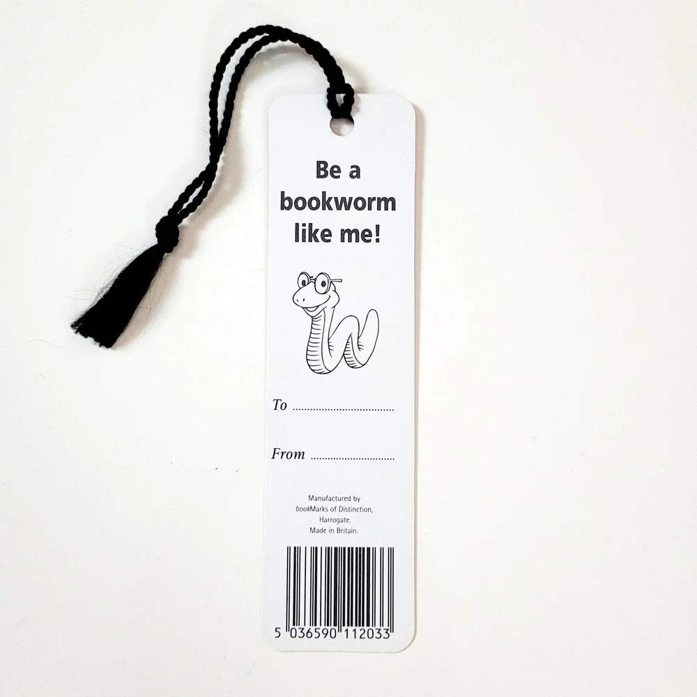 Vintage 90s Bookworm tassel Bookmark I like to Read Books Distinction Britain UK